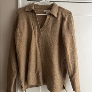 J. Crew Women's V-Neck Sweater in Tan